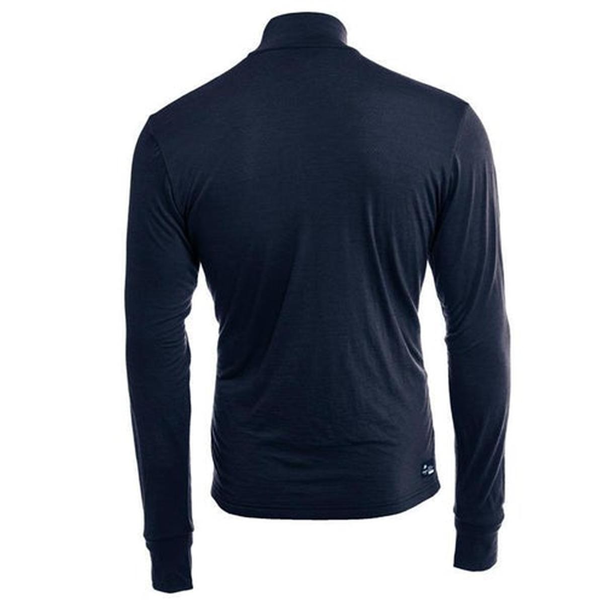 LYNX manica lunga collo con zip Lana Merino Foderato