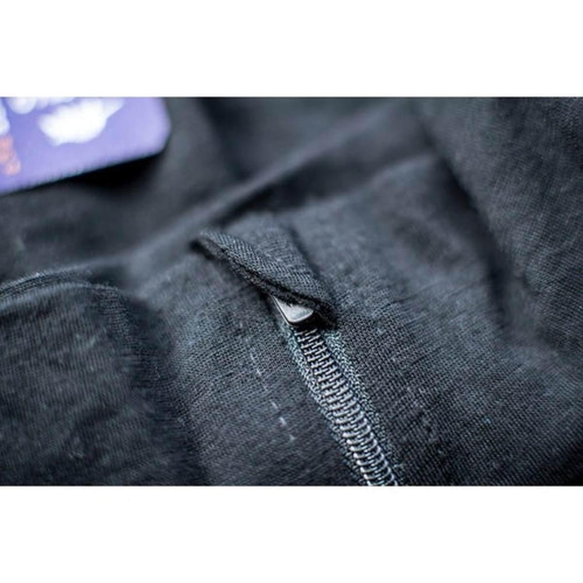 LYNX manica lunga collo con zip Lana Merino Foderato