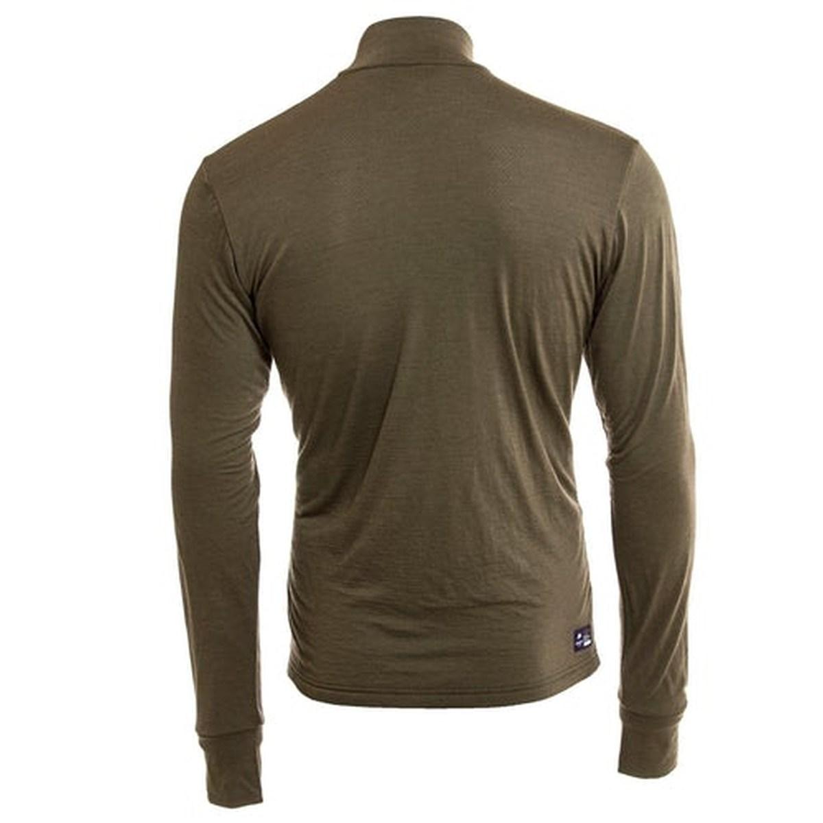 LYNX manica lunga collo con zip Lana Merino Foderato