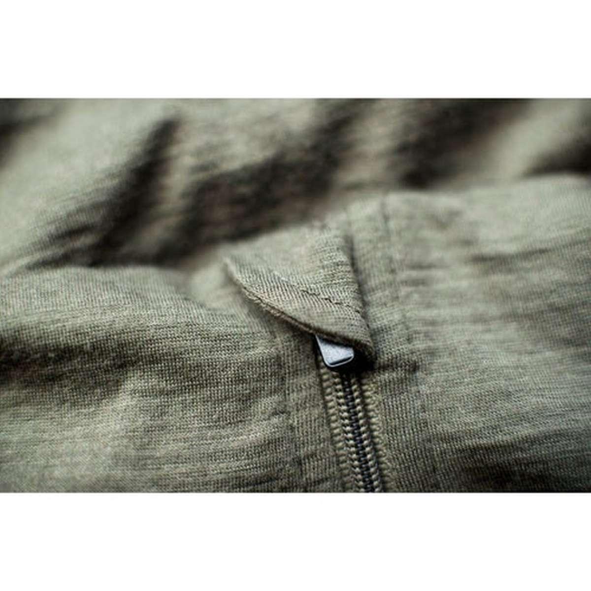 LYNX manica lunga collo con zip Lana Merino Foderato