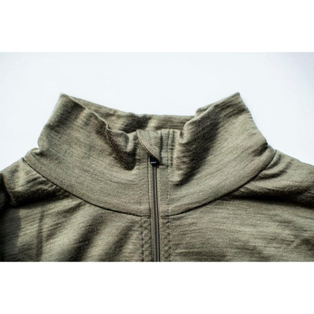 LYNX manica lunga collo con zip Lana Merino Foderato