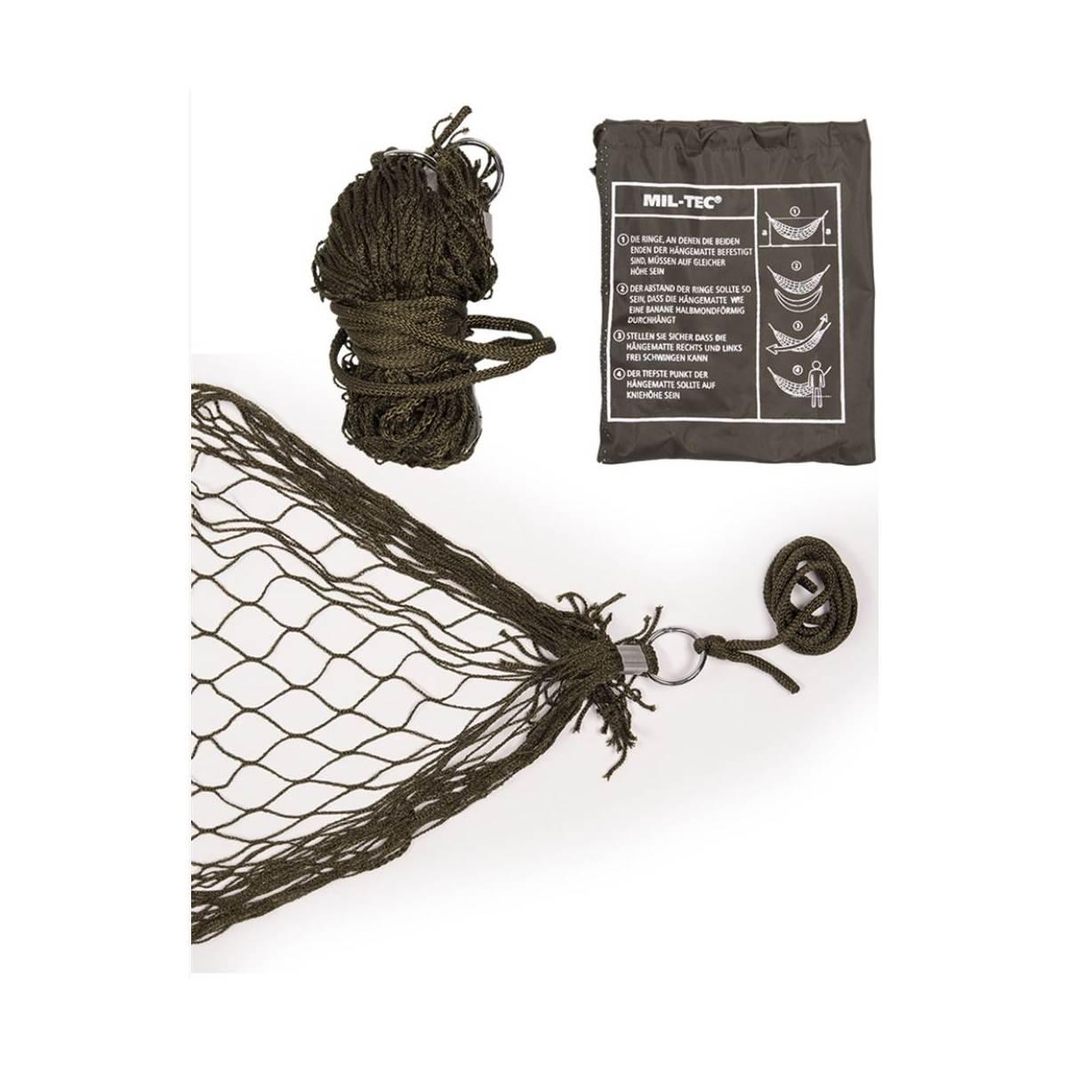 Mini amaca con borsa per il trasporto verde oliva