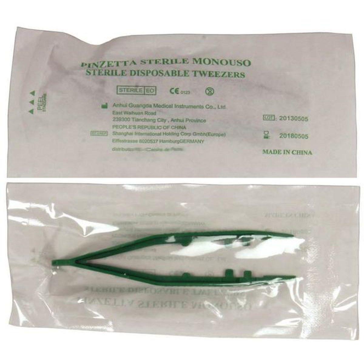 PINZA MONOUSO STERILE in plastica - 10cm
