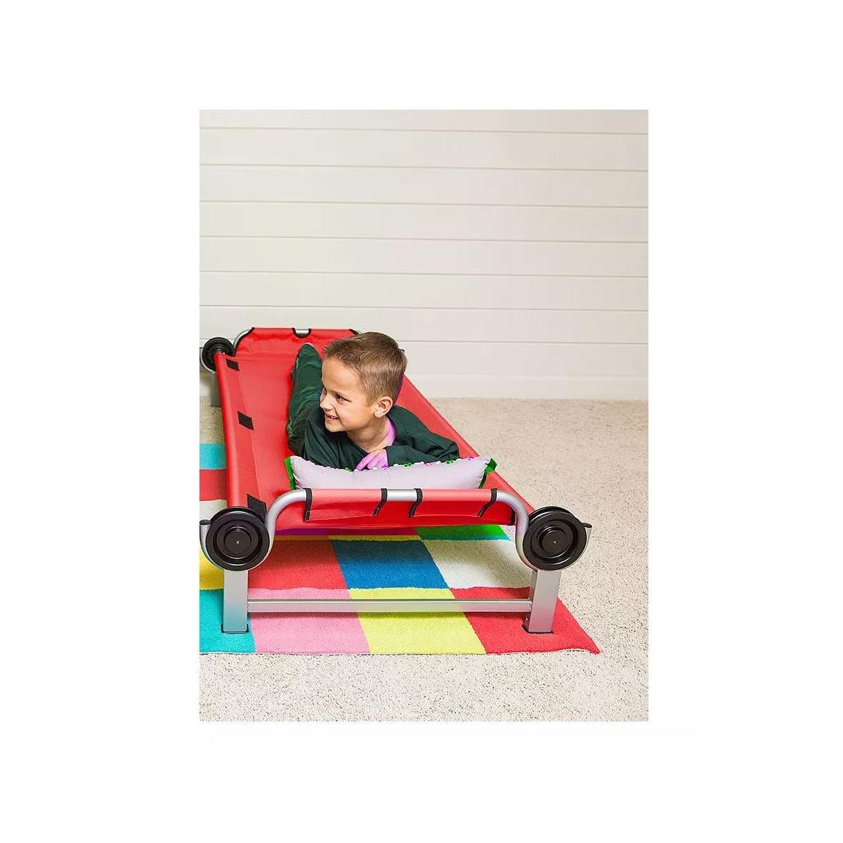 Kid-O-Bed letto singolo telaio dritto senza organizer - Rosso