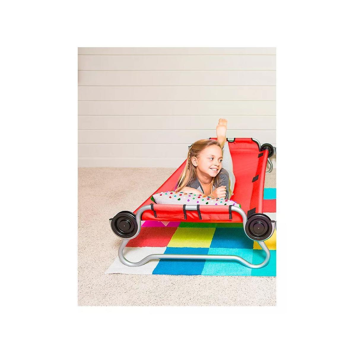 Kid-O-Bed letto singolo telaio rotondo senza organizer - Rosso