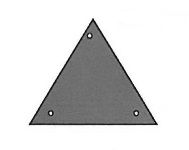 Bersaglio triangolare da 30 cm per lato