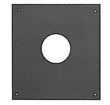 Bersaglio quadrato da 60 cm per lato con foro centrale