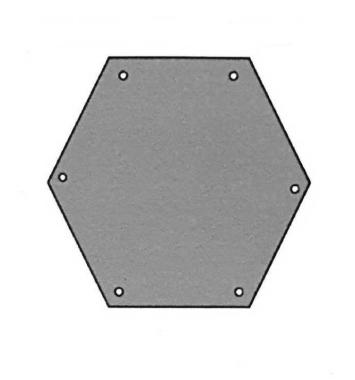 Bersaglio esagonale da 25 cm per lato