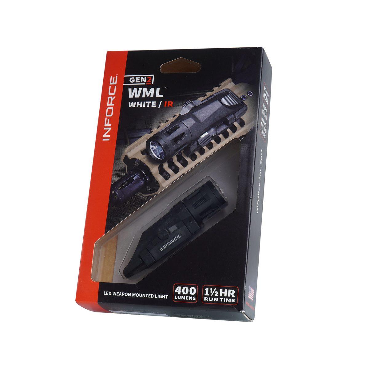 WML White/IR Rifle Flashlight - 400 lm - Black