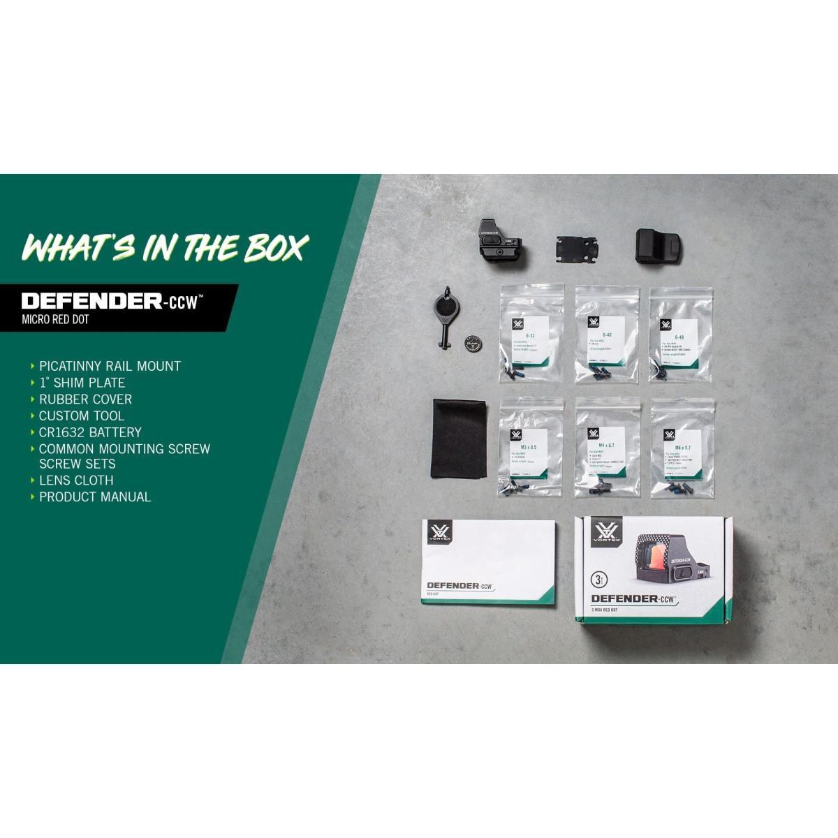 Defender-CCW Micro Red Dot 6 MOA MRDS Reticle