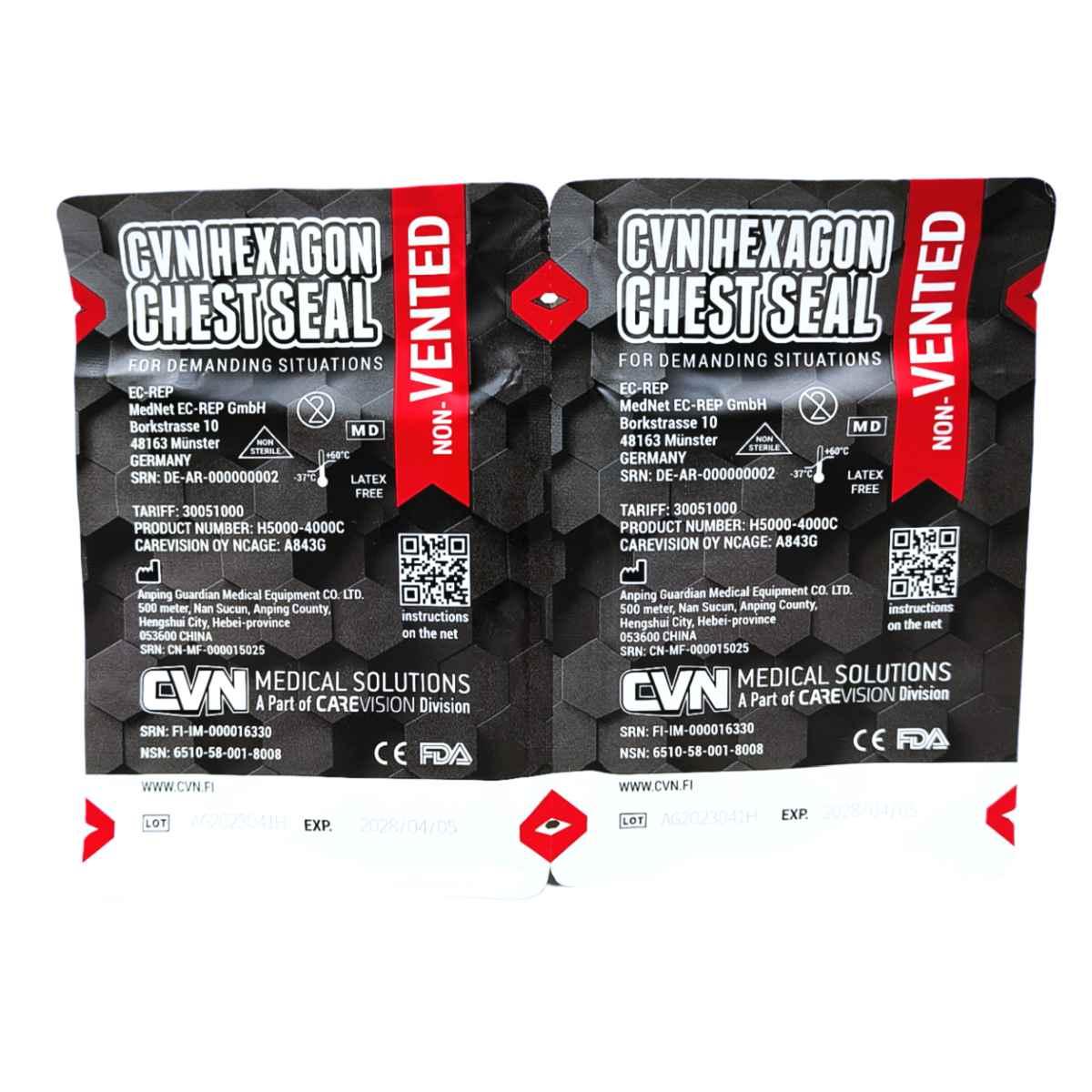 Chest Seal Esagonali NON Ventilati 2 Pezzi