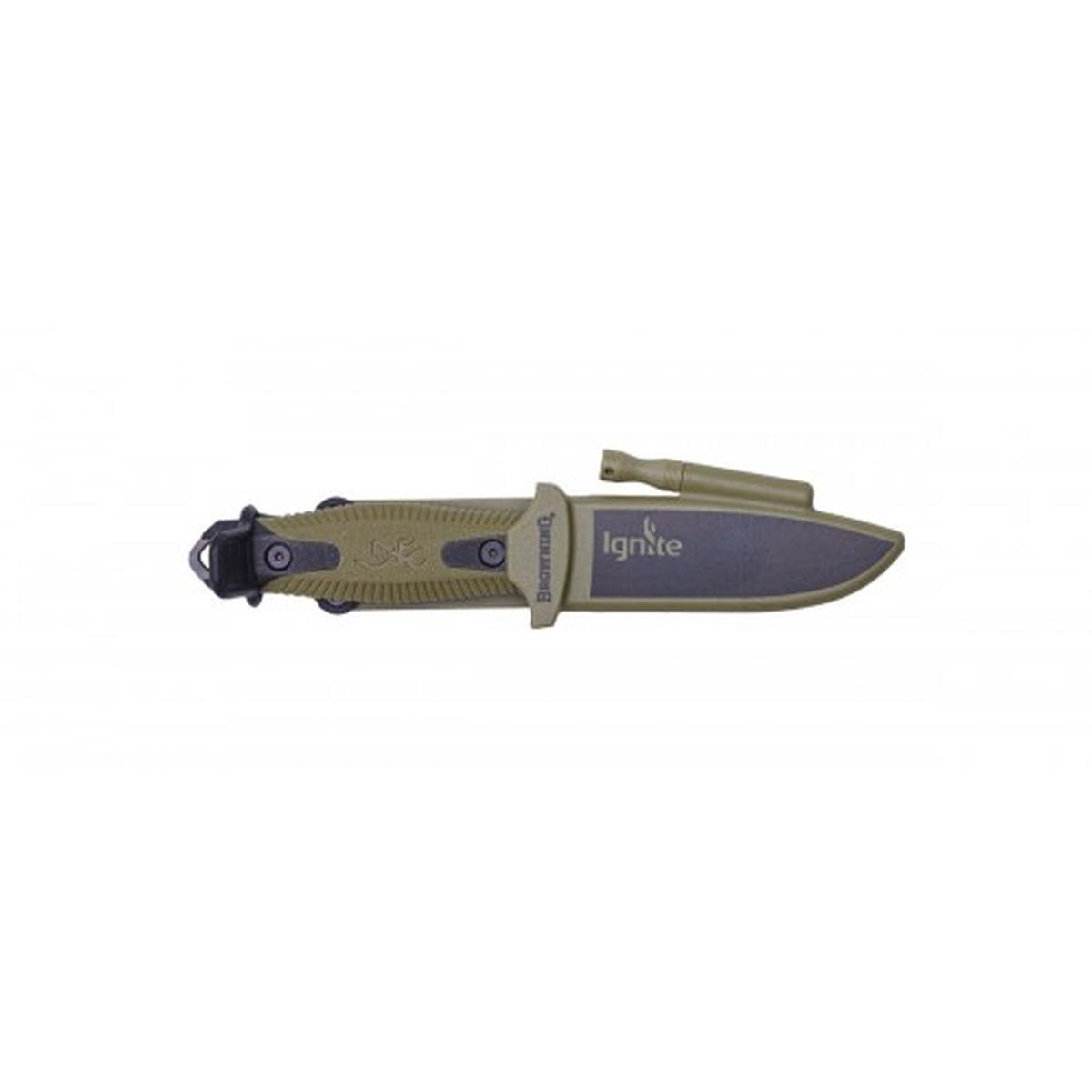 Coltello ignite fisso nero/verde