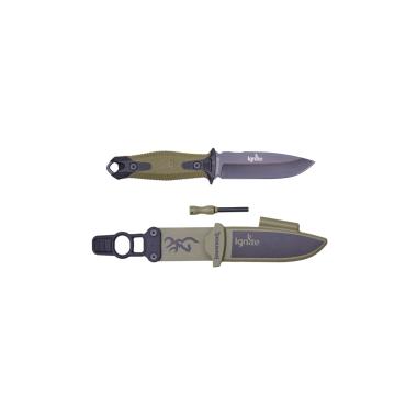 Coltello ignite fisso nero/verde